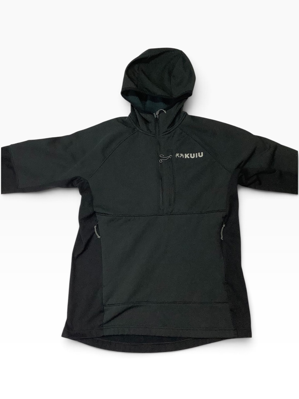 KUIU StrongFleece Hybrid 260 Zip-T Hoodie Sz Small Black